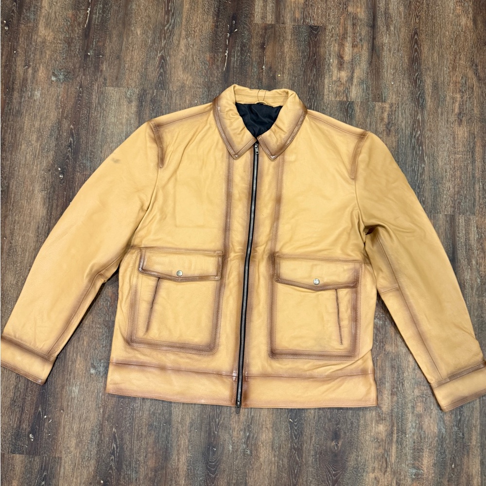 Men's Tan Leather Jacket